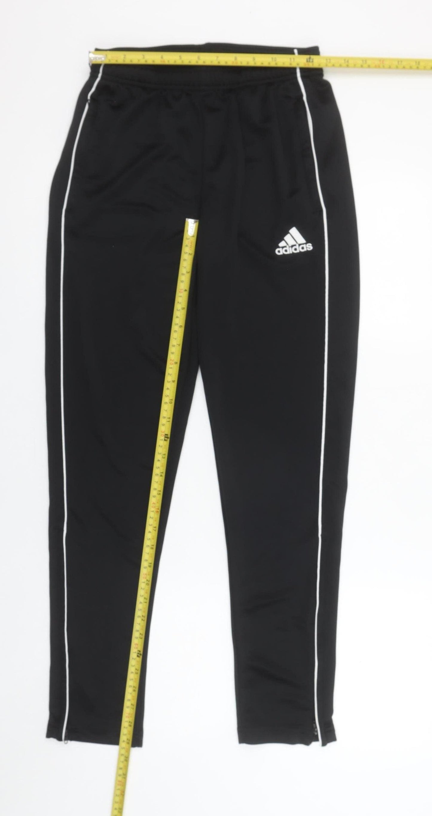 Adidas Boys Black 13-14 Years Jogger Trousers with Side Stripes