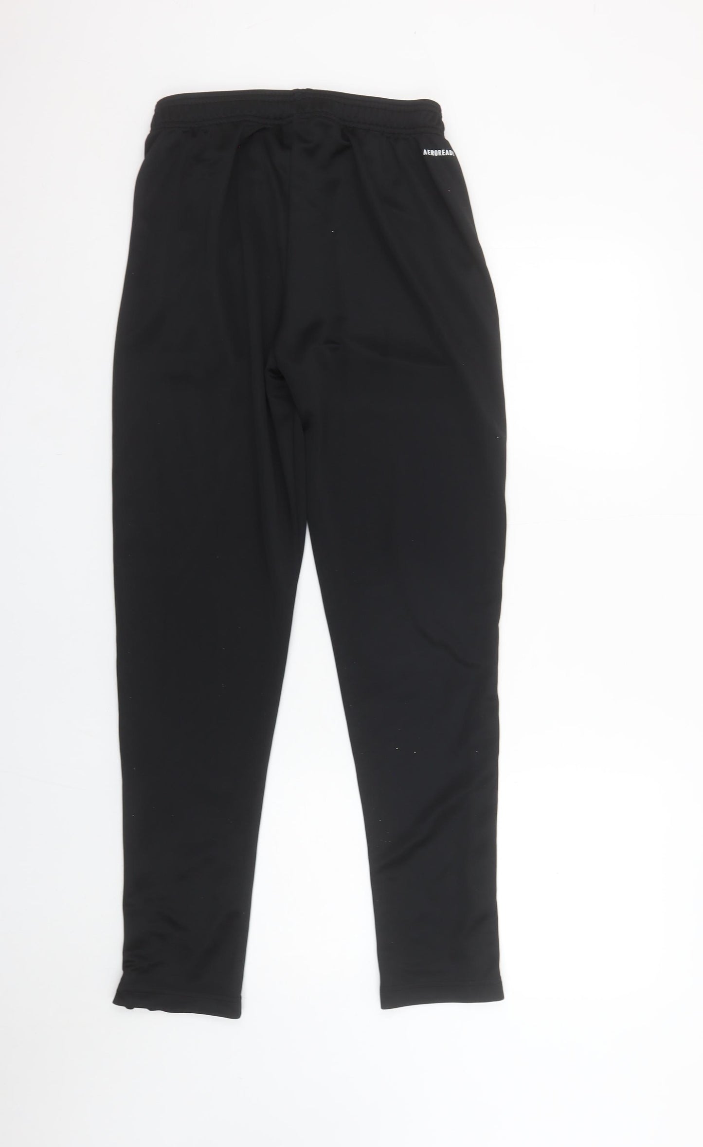 Adidas Boys Black 13-14 Years Jogger Trousers with Side Stripes