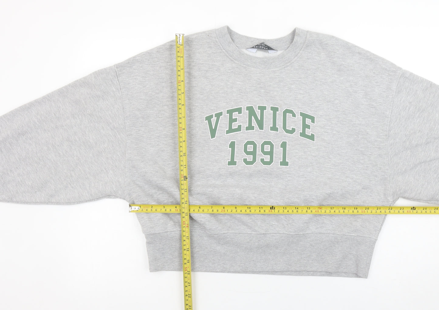 Primark Womens Grey Venice 1991 Sweatshirt Small Cotton Blend