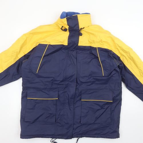 Feather Morse Sport Women’s Blue Yellow Waterproof Parka Jacket Size 14-16