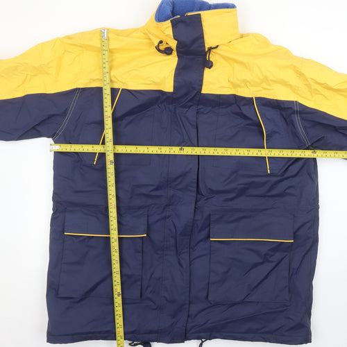 Feather Morse Sport Women’s Blue Yellow Waterproof Parka Jacket Size 14-16