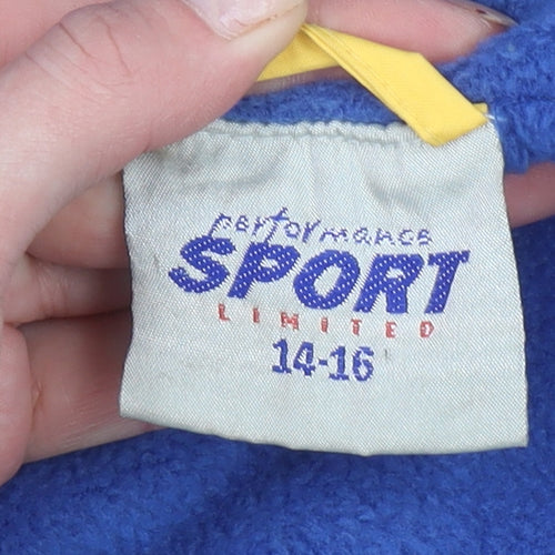 Feather Morse Sport Women’s Blue Yellow Waterproof Parka Jacket Size 14-16