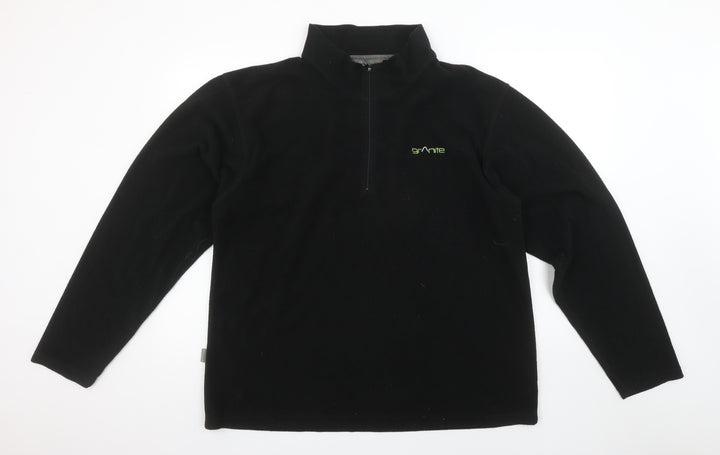 Granite Outdoors Mens Black XL Fleece 1/2 Zip Pullover Sweatshirt
