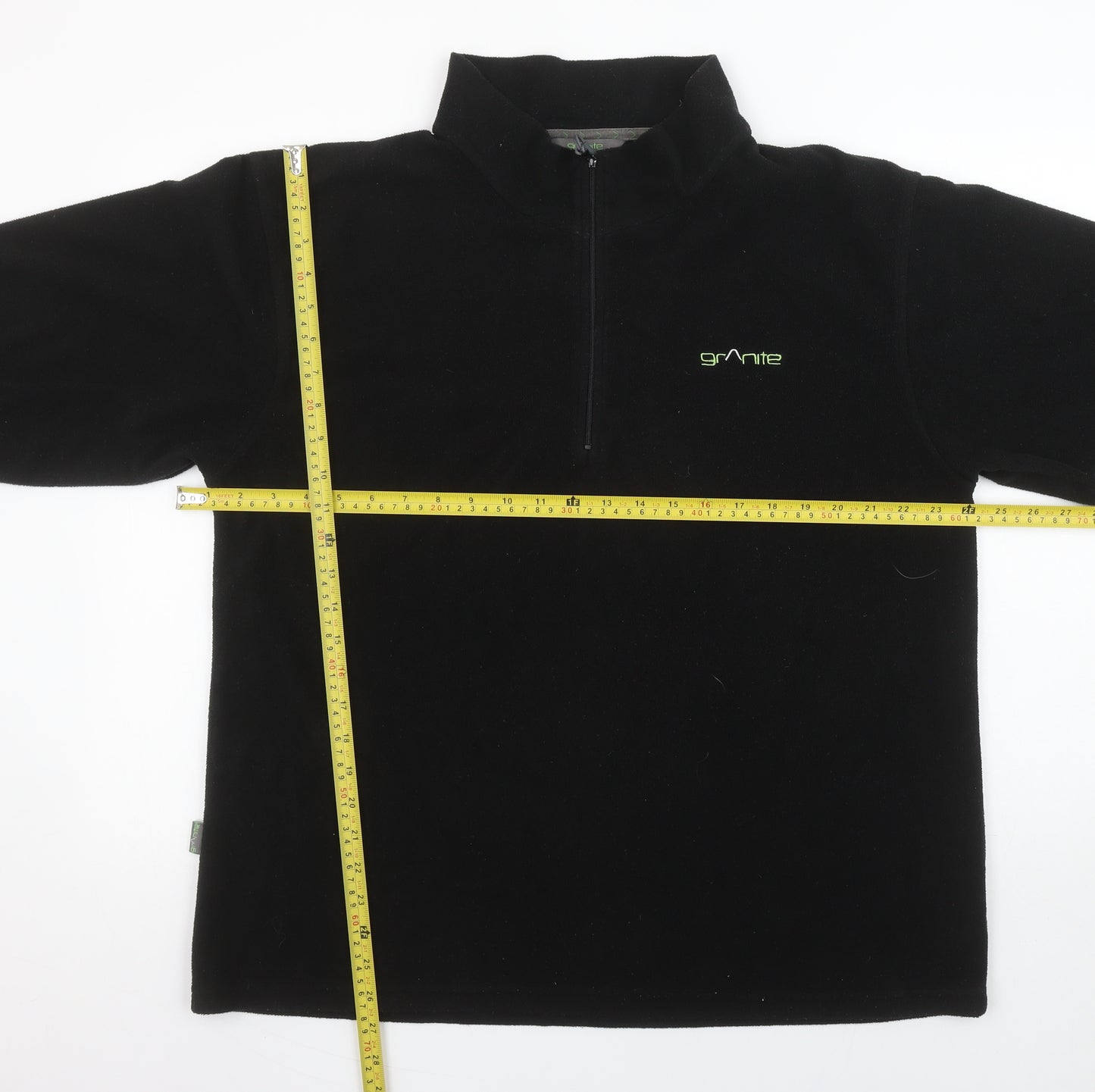 Granite Outdoors Mens Black XL Fleece 1/2 Zip Pullover Sweatshirt