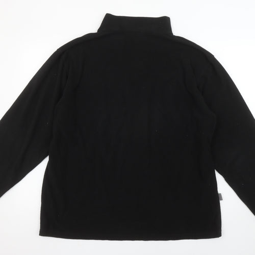 Granite Outdoors Mens Black XL Fleece 1/2 Zip Pullover Sweatshirt