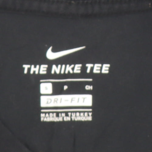 Nike Men's Black Dri-Fit 'Just Do It' Crew Neck Short Sleeve T-Shirt Size S