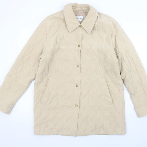 Eastex Women’s Beige Quilted Mid-Length Polyester Jacket UK 10