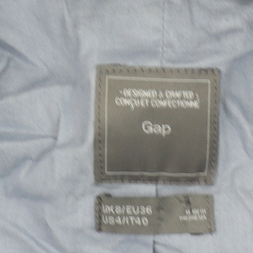Gap Women's Grey Linen Blend Single-Breasted Blazer UK 8