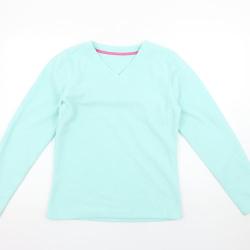 Millets Girls Blue Fleece V-Neck Pullover Sweatshirt - 13 Years