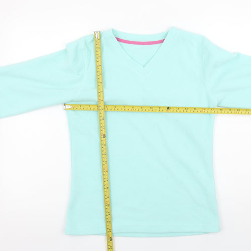 Millets Girls Blue Fleece V-Neck Pullover Sweatshirt - 13 Years