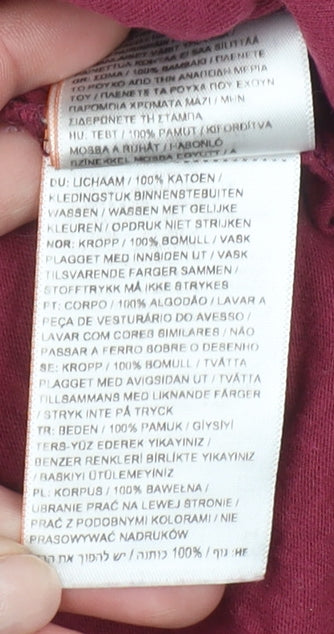 Superdry Women's Red Cotton Vintage Print T-Shirt UK 12