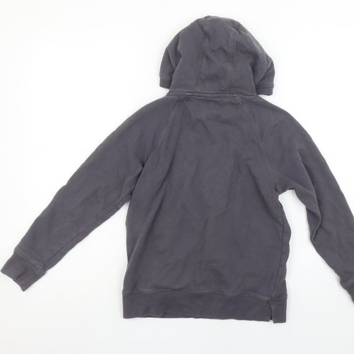 John Lewis Boys Grey Pullover Hoodie 9 Years 100% Cotton Stay Positive Print