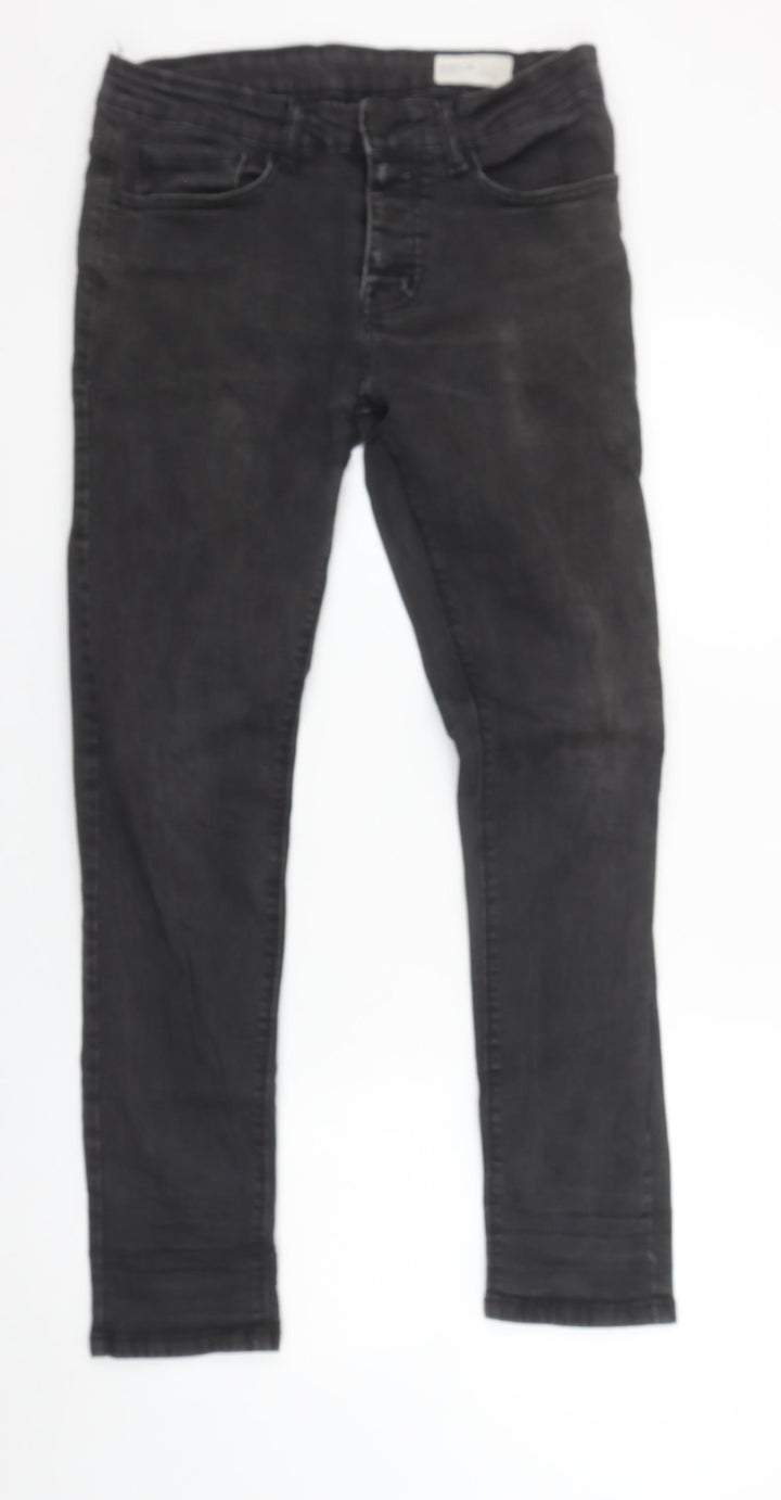 Denim Co Men's Black Skinny Jeans W30 L30 Slim Fit