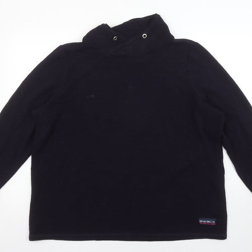 Cecil Unisex Black High Neck Knit Pullover Sweatshirt L