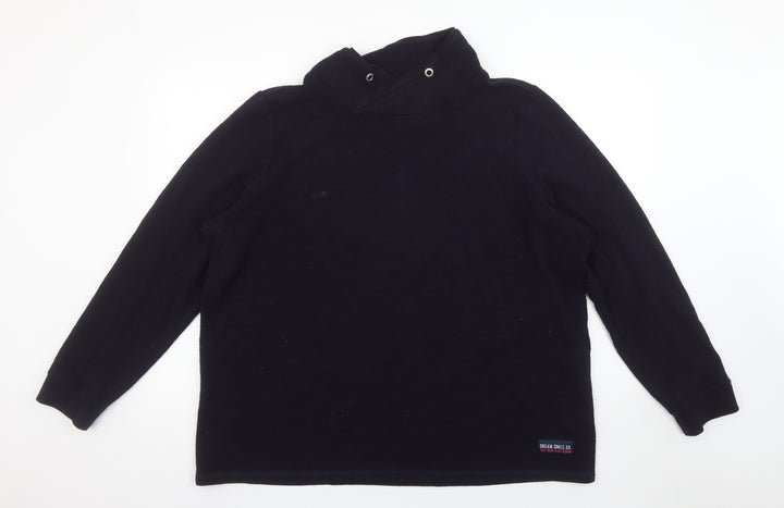 Cecil Unisex Black High Neck Knit Pullover Sweatshirt L