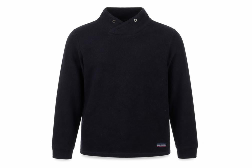 Front view of Cecil unisex black high neck knit pullover sweatshirt l