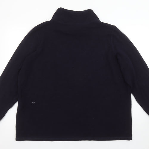 Cecil Unisex Black High Neck Knit Pullover Sweatshirt L
