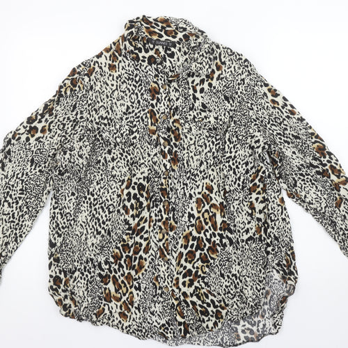 Dunnes Stores Women’s Leopard Print Long Sleeve Viscose Blouse Size 18