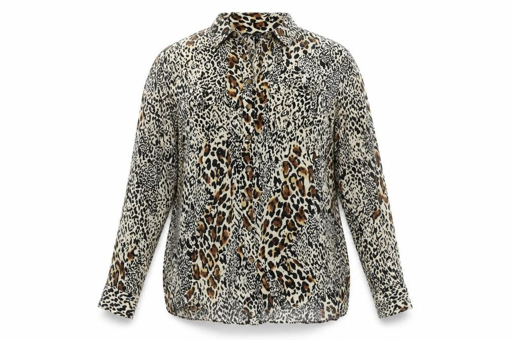 Dunnes Stores Women’s Leopard Print Long Sleeve Viscose Blouse Size 18