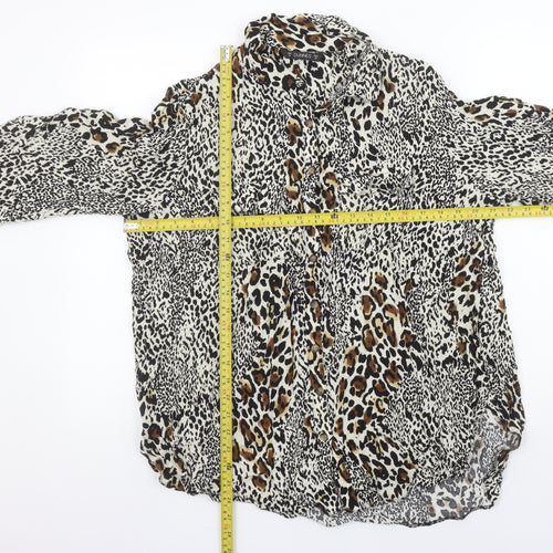 Dunnes Stores Women’s Leopard Print Long Sleeve Viscose Blouse Size 18