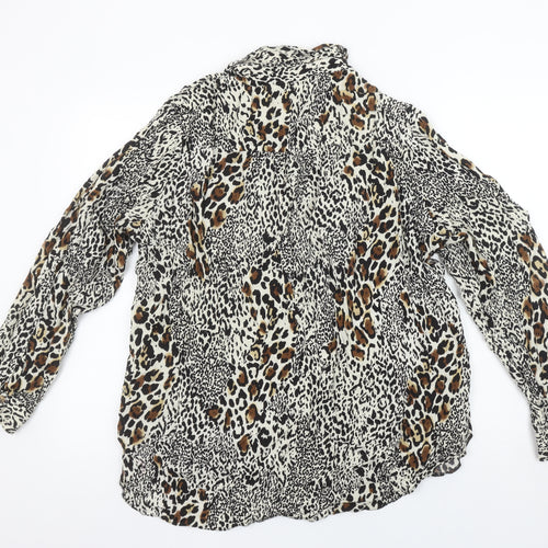 Dunnes Stores Women’s Leopard Print Long Sleeve Viscose Blouse Size 18
