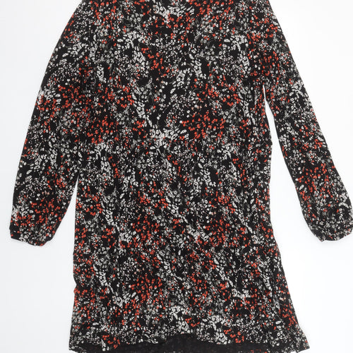 Next Women Multicoloured Floral Shift Dress Size L Long Sleeve