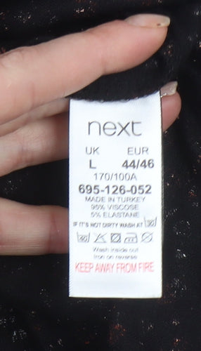 Next Women Multicoloured Floral Shift Dress Size L Long Sleeve