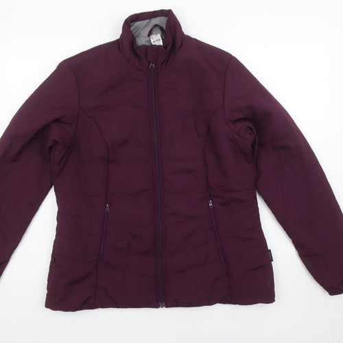 Decathlon Women’s Purple Puffer Jacket L Lightweight Insulated Coat