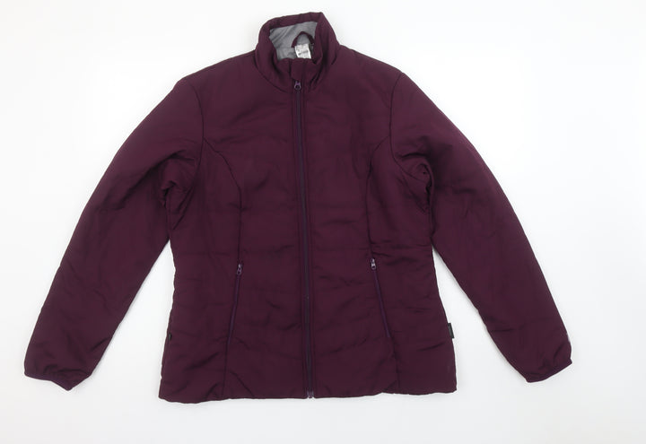 Decathlon Women’s Purple Puffer Jacket L Lightweight Insulated Coat