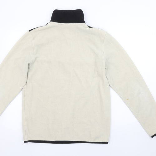 Jack & Jones Men’s Beige Fleece 1/4 Zip Pullover Sweatshirt M
