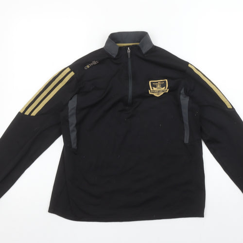 O'Neills Boys Black Half Zip Galway United Football Sweatshirt Age 13