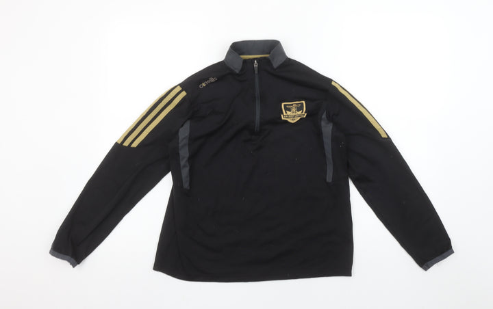 O'Neills Boys Black Half Zip Galway United Football Sweatshirt Age 13