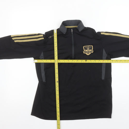 O'Neills Boys Black Half Zip Galway United Football Sweatshirt Age 13