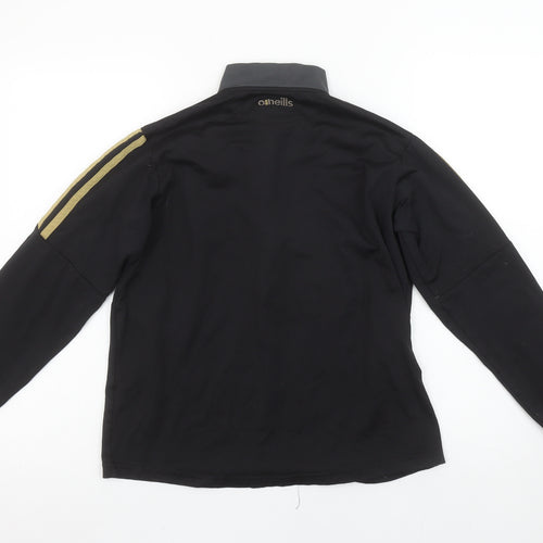 O'Neills Boys Black Half Zip Galway United Football Sweatshirt Age 13