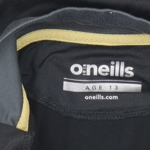 O'Neills Boys Black Half Zip Galway United Football Sweatshirt Age 13