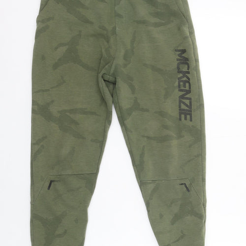 McKenzie Boys Green Camouflage Jogger Trousers 10-12 Years Elastic Waist