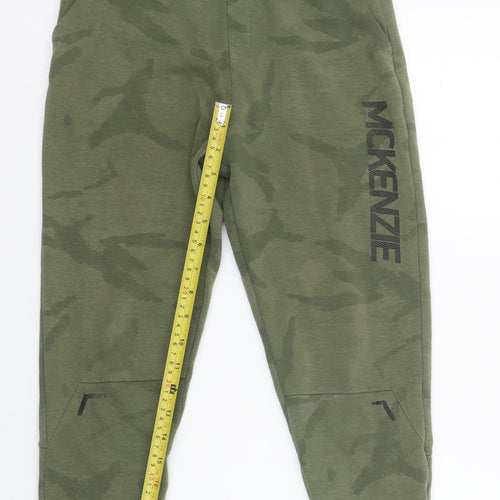 McKenzie Boys Green Camouflage Jogger Trousers 10-12 Years Elastic Waist