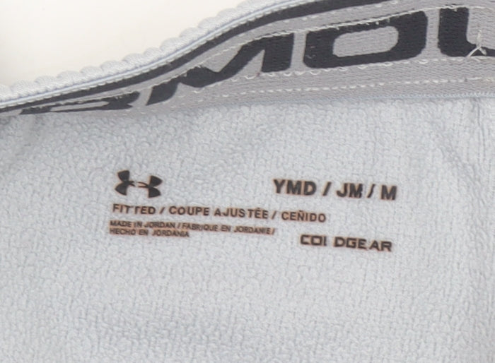 Under Armour Boys Grey Fleece Jogger Trousers Medium Activewear