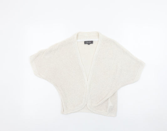 Marks and Spencer Per Una Women's Ivory Knit Shrug UK 10 Short Sleeve Lightweight
