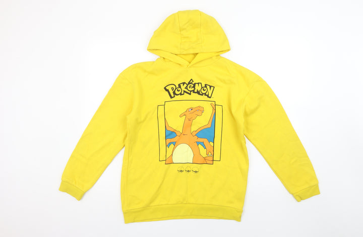 Pokémon Girls Yellow Charizard Pullover Hoodie 12-13 Years Graphic Fleece