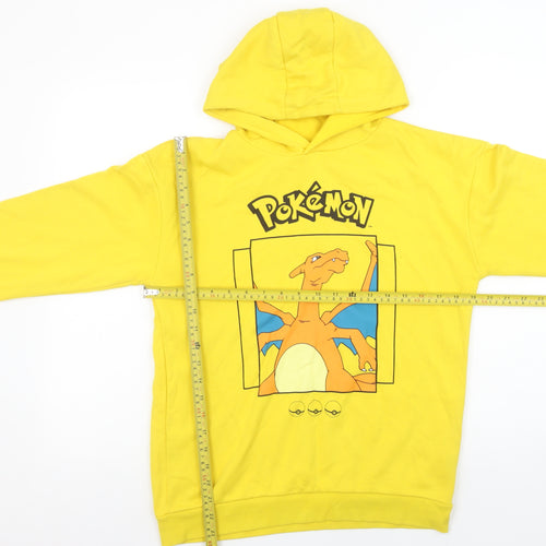 Pokémon Girls Yellow Charizard Pullover Hoodie 12-13 Years Graphic Fleece