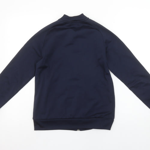 adidas Boys Blue Full Zip Sweatshirt 11-12 Years Sports Logo Jacket