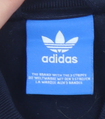 adidas Boys Blue Full Zip Sweatshirt 11-12 Years Sports Logo Jacket