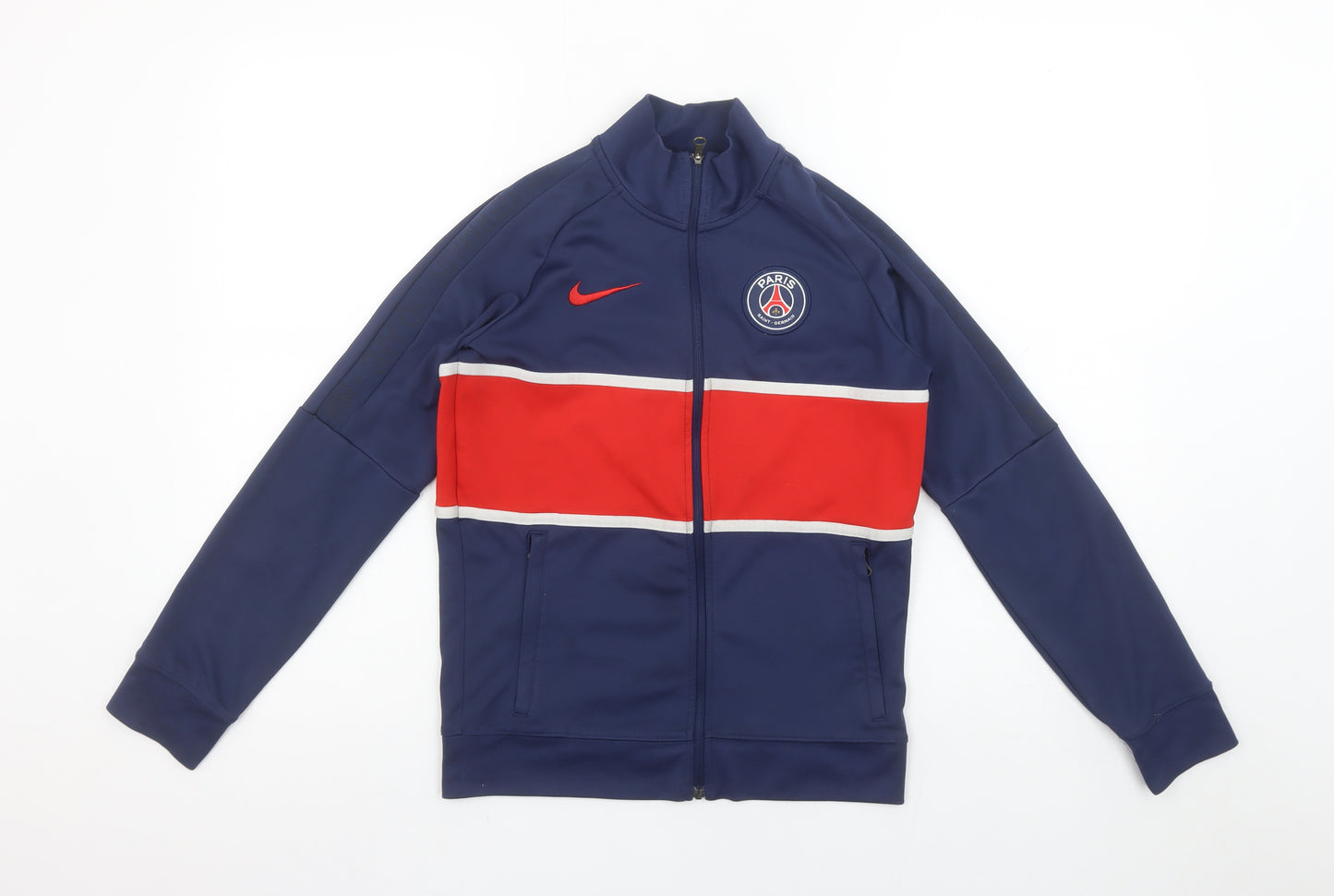 Nike Boys Blue Paris Saint-Germain Full Zip Sweatshirt Size 146