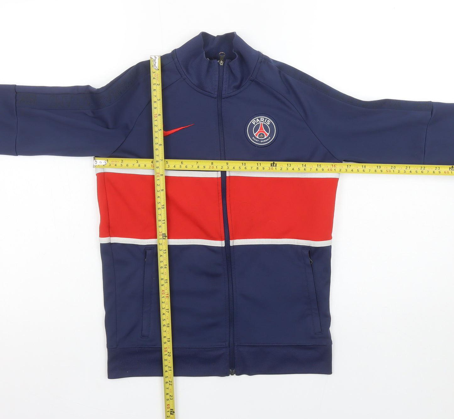 Nike Boys Blue Paris Saint-Germain Full Zip Sweatshirt Size 146