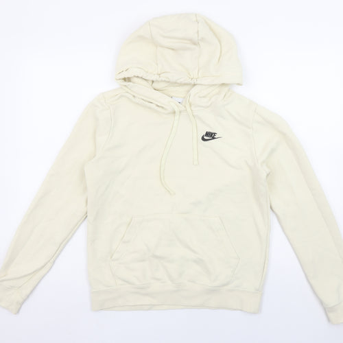 Nike Women Beige XS Pullover Hoodie Cotton Blend Casual Sportswear