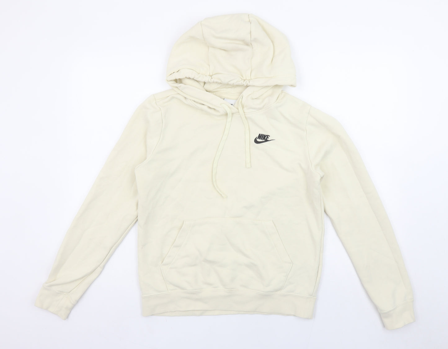 Nike Women Beige XS Pullover Hoodie Cotton Blend Casual Sportswear