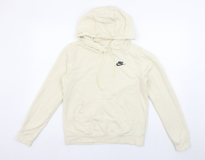 Nike Women Beige XS Pullover Hoodie Cotton Blend Casual Sportswear