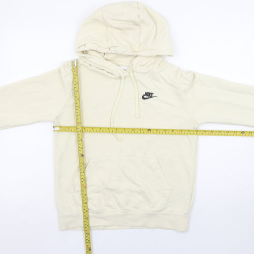 Nike Women Beige XS Pullover Hoodie Cotton Blend Casual Sportswear
