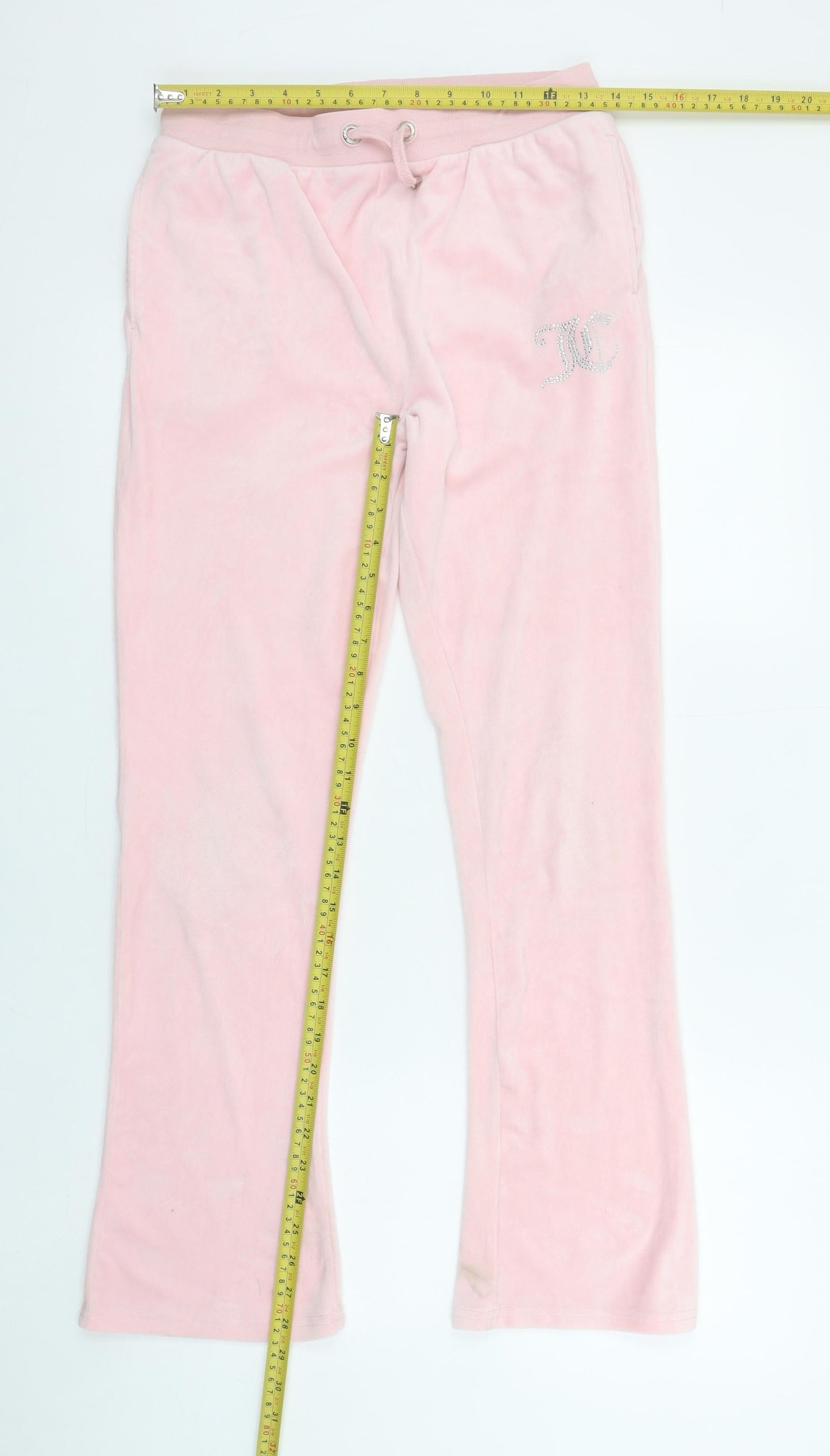 Juicy Couture Girls Pink Velour Jogger Trousers Age 12-13 Years